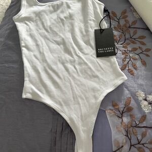 Brunette Ribbed Body Suit NWT